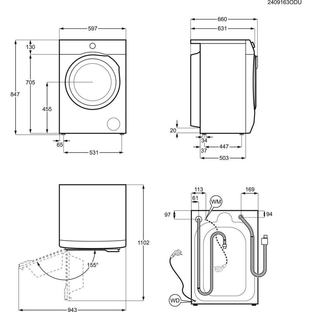 AEG 11kg/7kg Washer Dryer 7000 Series LWR7314L4B - White AEG 11kg/7kg Washer Dryer 7000 Series LWR7314L4B - White