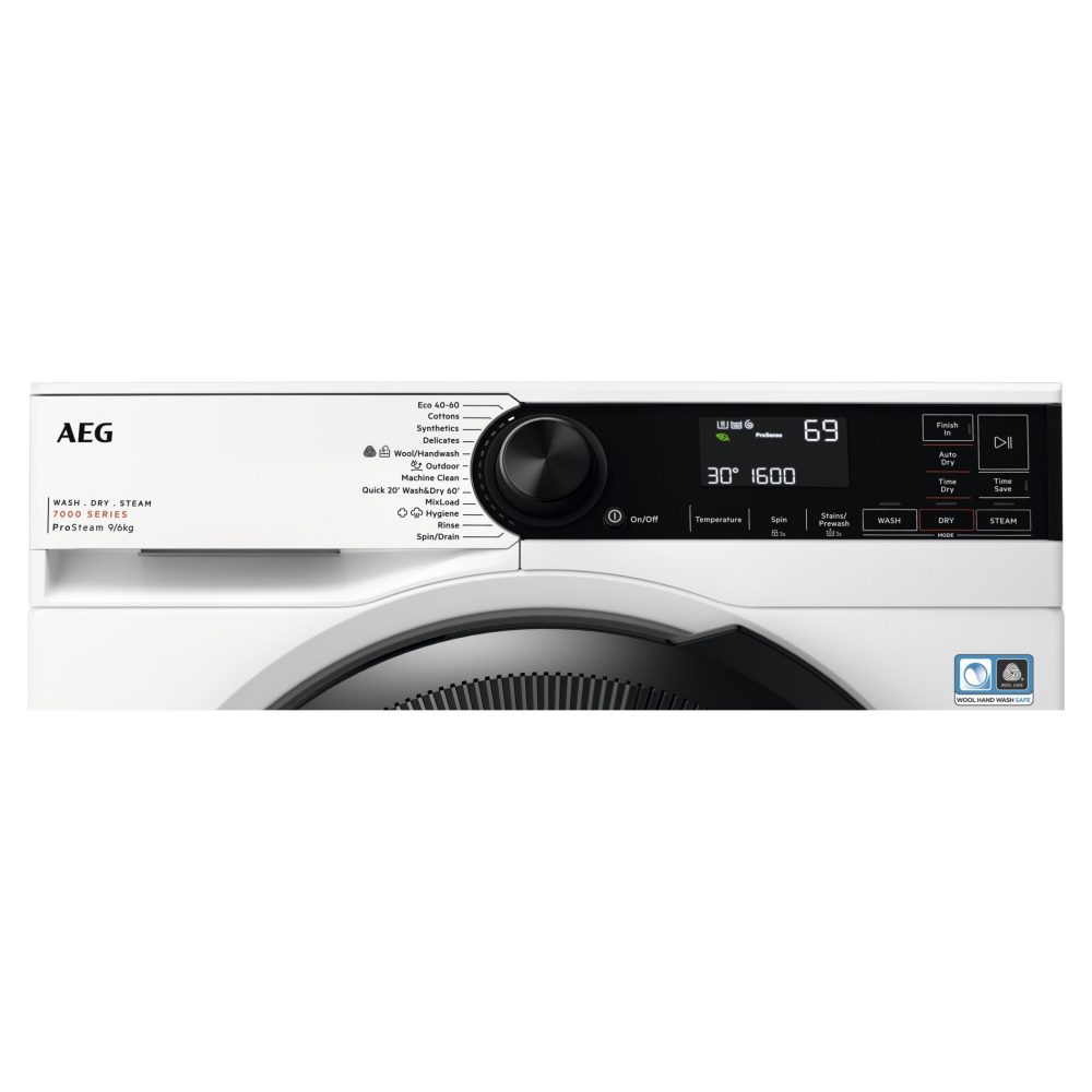 AEG 9kg/6kg Series 7000 Washer Dryer LWR7496O4B - White AEG 9kg/6kg Series 7000 Washer Dryer LWR7496O4B - White