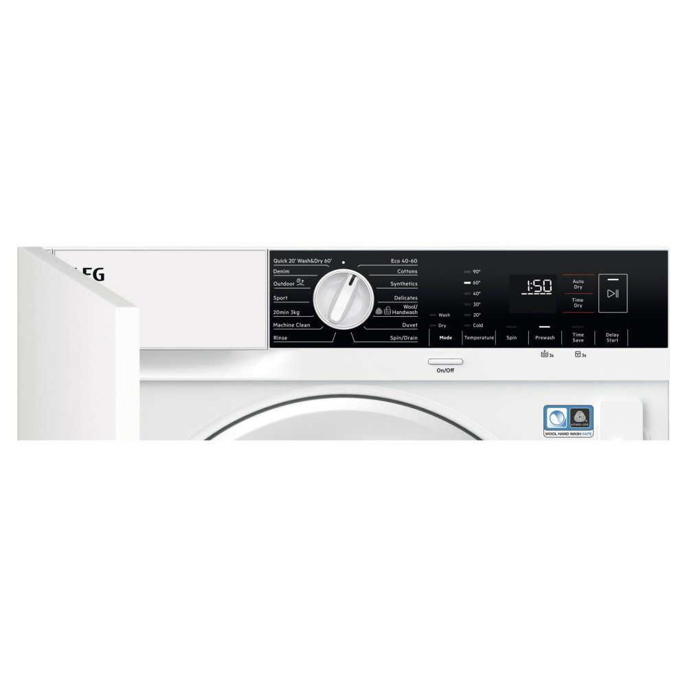 AEG 7kg/4kg Series 6000 Fully Integrated Washer Dryer LX6WG74634BI AEG 7kg/4kg Series 6000 Fully Integrated Washer Dryer LX6WG74634BI
