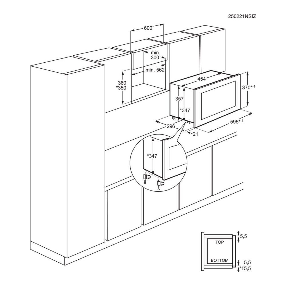 AEG Built In Microwave For Wall Unit OB6SM171DB - Black AEG Built In Microwave For Wall Unit OB6SM171DB - Black
