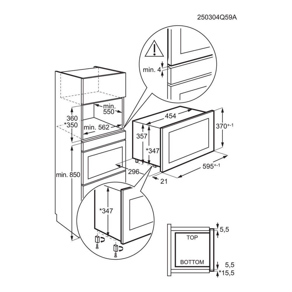 AEG Built In Microwave For Wall Unit OB6SM171DB - Black AEG Built In Microwave For Wall Unit OB6SM171DB - Black