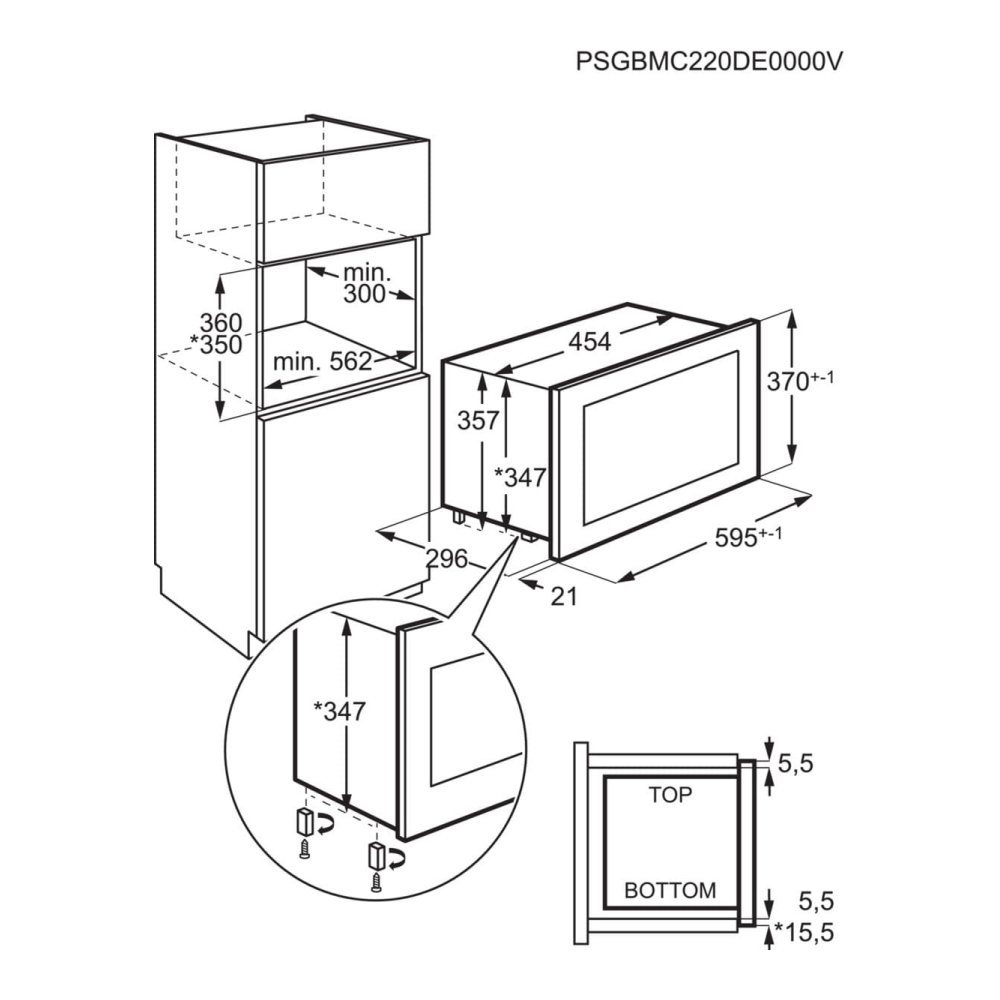 AEG Built In Microwave For Wall Unit OB6SM171DB - Black AEG Built In Microwave For Wall Unit OB6SM171DB - Black