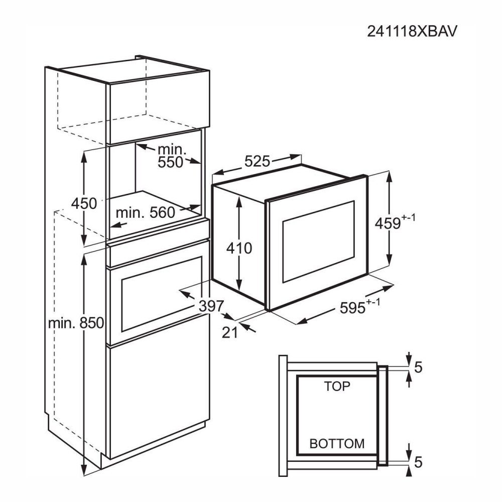 AEG Built In Microwave For Tall Housing OB6SM261UB - Black AEG Built In Microwave For Tall Housing OB6SM261UB - Black