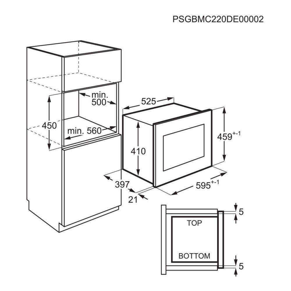 AEG Built In Microwave For Tall Housing OB6SM261UB - Black AEG Built In Microwave For Tall Housing OB6SM261UB - Black