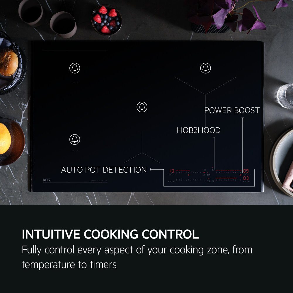 AEG 59cm Series 7000 4 Zone Induction Hob TI64IB10FB - Black AEG 59cm Series 7000 4 Zone Induction Hob TI64IB10FB - Black