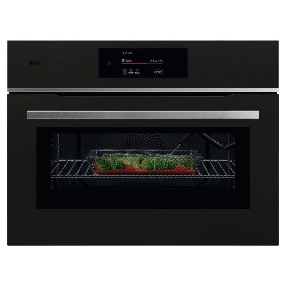 AEG  Series 8000 Built In Combi Microwave For Tall Housing TK8NK721T - Matte Black