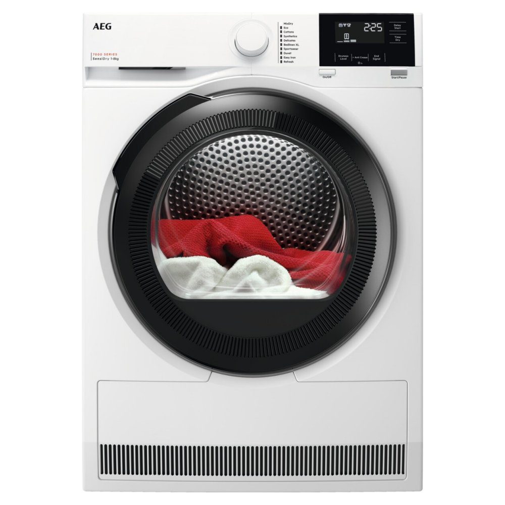 AEG  Series 7000 8kg Heat Pump Condenser Dryer TR718A4B - White
