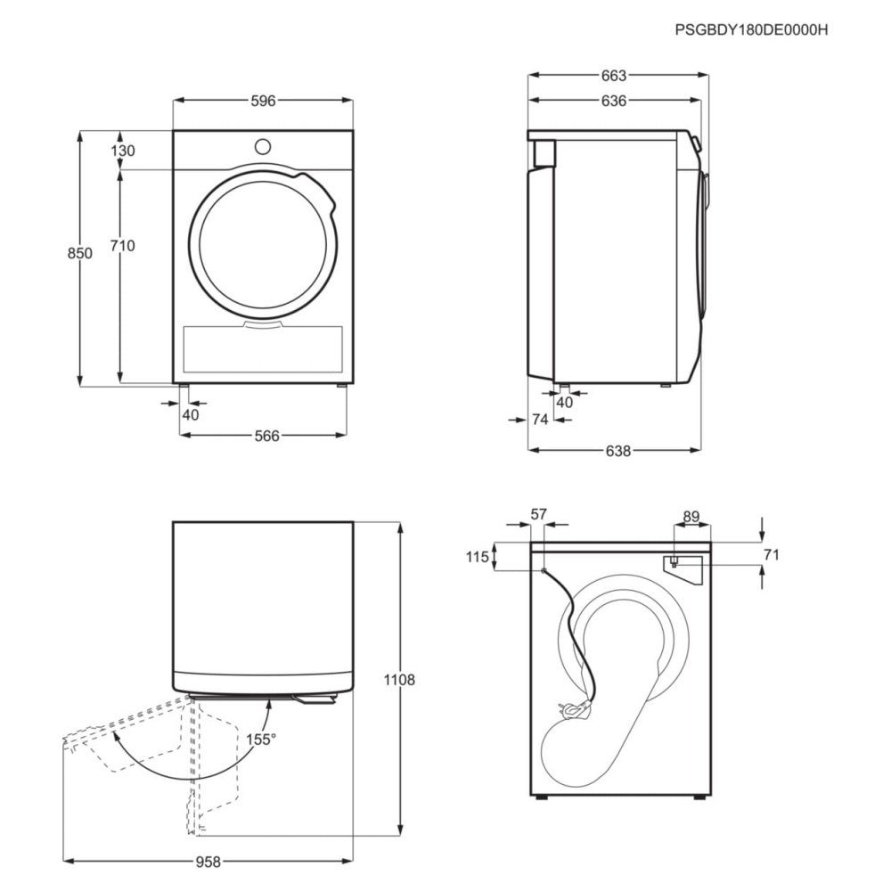 AEG Series 7000 8kg Heat Pump Condenser Dryer TR718A4B - White AEG Series 7000 8kg Heat Pump Condenser Dryer TR718A4B - White