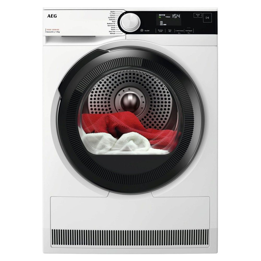 AEG  9kg Series 7000 Heat Pump Condenser Dryer TR739G4B - White