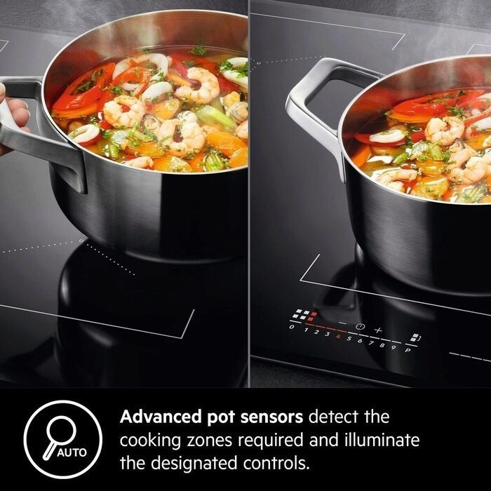 AEG 78cm Series 6000 6 Zone TotalFlex Induction Hob TR84IT00FB - Black AEG 78cm Series 6000 6 Zone TotalFlex Induction Hob TR84IT00FB - Black