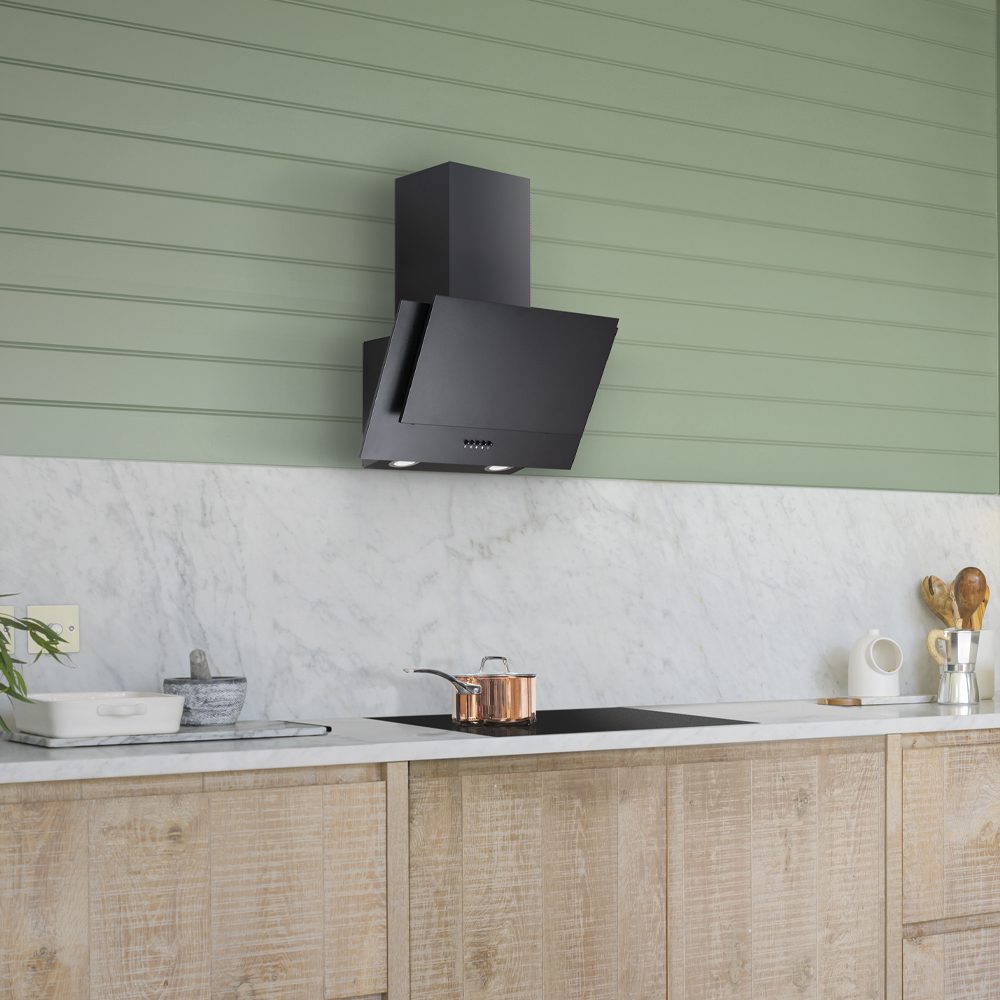 Caple 60cm Angled Chimney Hood AH600BK - Black Caple 60cm Angled Chimney Hood AH600BK - Black