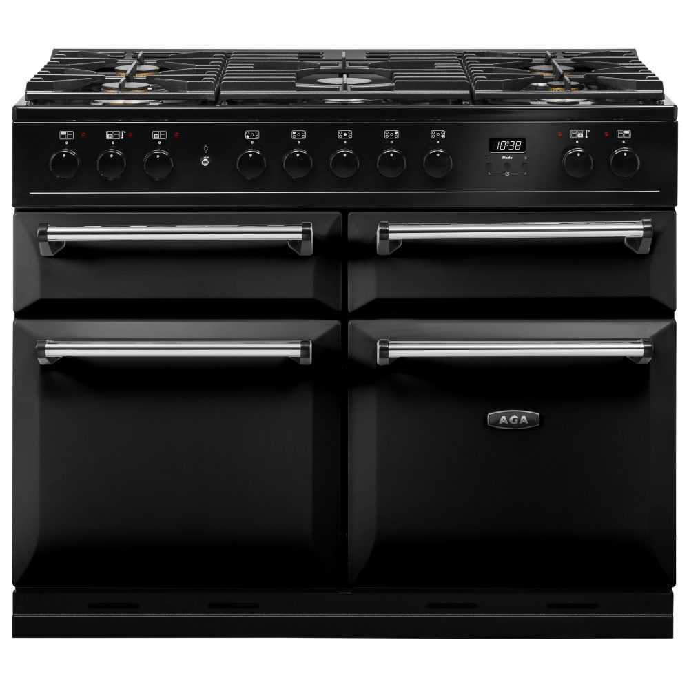 AGA Masterchef  Masterchef Deluxe 110cm Dual Fuel Range Cooker 121210 MDX110DFBLK - Black