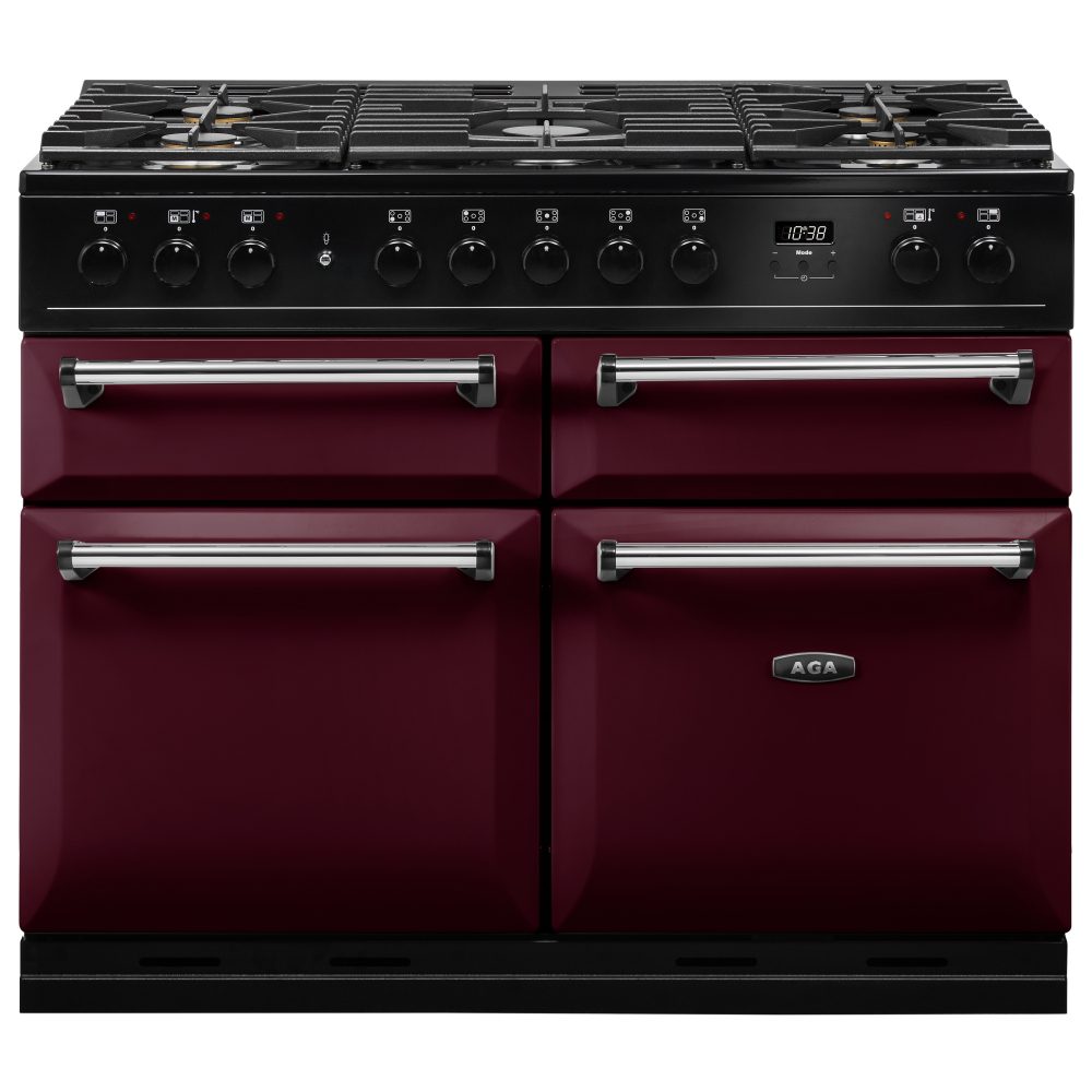 AGA Masterchef  Masterchef Deluxe 110cm Dual Fuel Range Cooker 121220 MDX110DFCBY - Cranberry