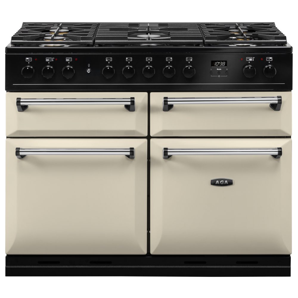 AGA Masterchef  Masterchef Deluxe 110cm Dual Fuel Range Cooker 122090 MDX110DFCRM - Cream