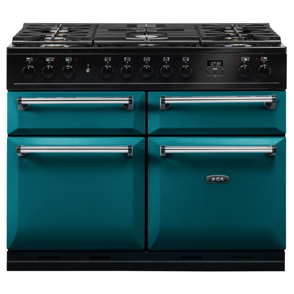 AGA Masterchef  Masterchef Deluxe 110cm Dual Fuel Range Cooker MDX110DFSAL - Salcombe Blue