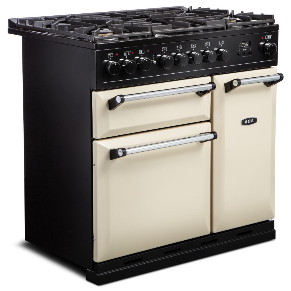 AGA Masterchef Masterchef Deluxe 90cm Dual Fuel Range Cooker 121230 MDX90DFBLK - Black AGA Masterchef Masterchef Deluxe 90cm Dual Fuel Range Cooker 121230 MDX90DFBLK - Black