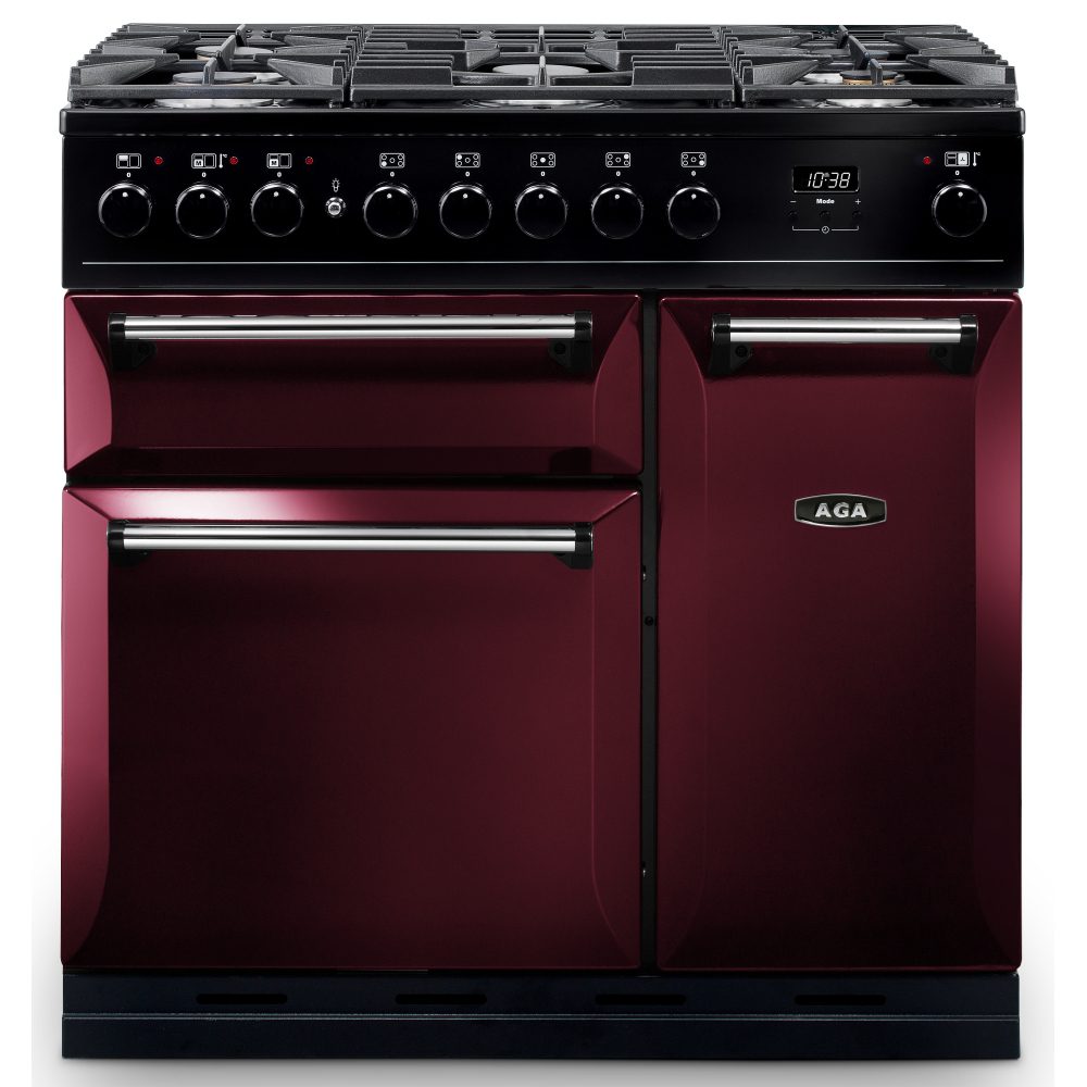 AGA Masterchef  Masterchef Deluxe 90cm Dual Fuel Range Cooker 121240 MDX90DFCBY - Cranberry