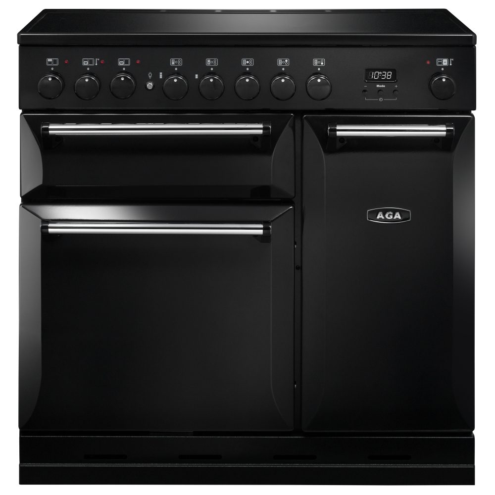 AGA Masterchef  Masterchef Deluxe 90cm Induction Range Cooker 121800 MDX90EIBLK - Black