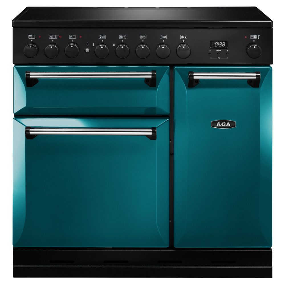 AGA Masterchef  Masterchef Deluxe 90cm Induction Range Cooker 124040 MDX90EISAL - Salcombe Blue