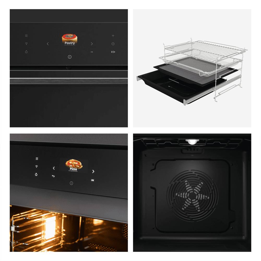Hisense Hi8 BlackLine Steam Add Pro Single Oven BAS6AH8BUKWF - Black Hisense Hi8 BlackLine Steam Add Pro Single Oven BAS6AH8BUKWF - Black