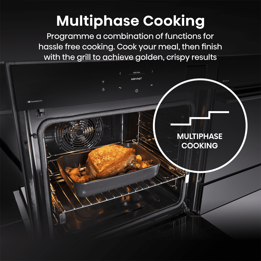 Hisense Hi8 BlackLine Steam Add Pro Single Oven BAS6AH8BUKWF - Black Hisense Hi8 BlackLine Steam Add Pro Single Oven BAS6AH8BUKWF - Black