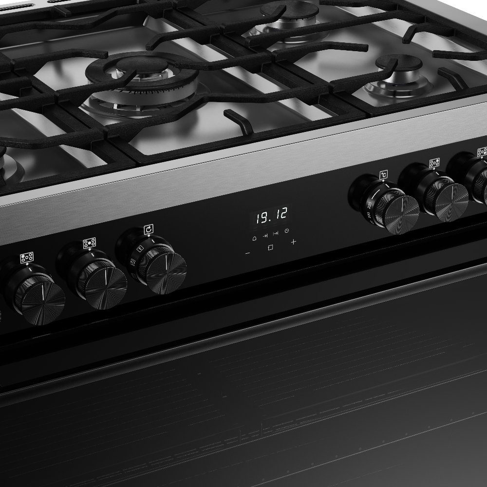 Belling Vision 90DF Single Cavity Dual Fuel Range Cooker 444412039 - BLACK Belling Vision 90DF Single Cavity Dual Fuel Range Cooker 444412039 - BLACK