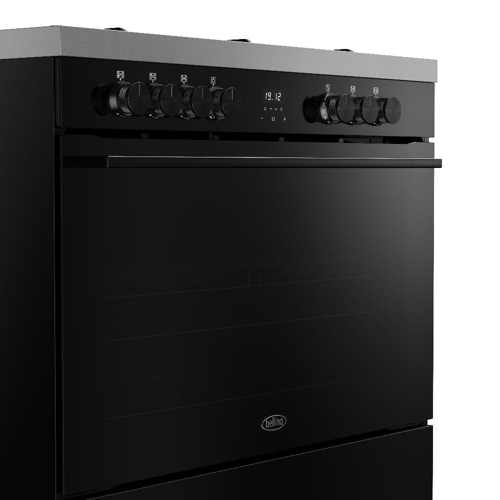 Belling Vision 90DF Single Cavity Dual Fuel Range Cooker 444412039 - BLACK Belling Vision 90DF Single Cavity Dual Fuel Range Cooker 444412039 - BLACK