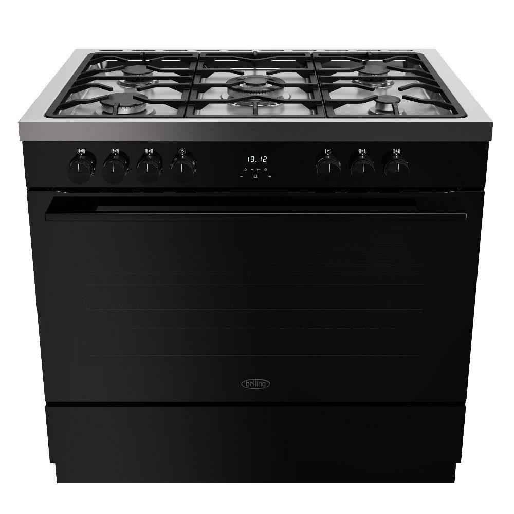 Belling Vision 90DF Single Cavity Dual Fuel Range Cooker 444412039 - BLACK Belling Vision 90DF Single Cavity Dual Fuel Range Cooker 444412039 - BLACK