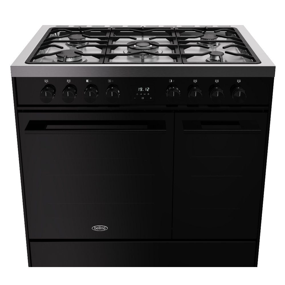 Belling Vision 90DF Twin Cavity Dual Fuel Range Cooker 444412043 - BLACK Belling Vision 90DF Twin Cavity Dual Fuel Range Cooker 444412043 - BLACK