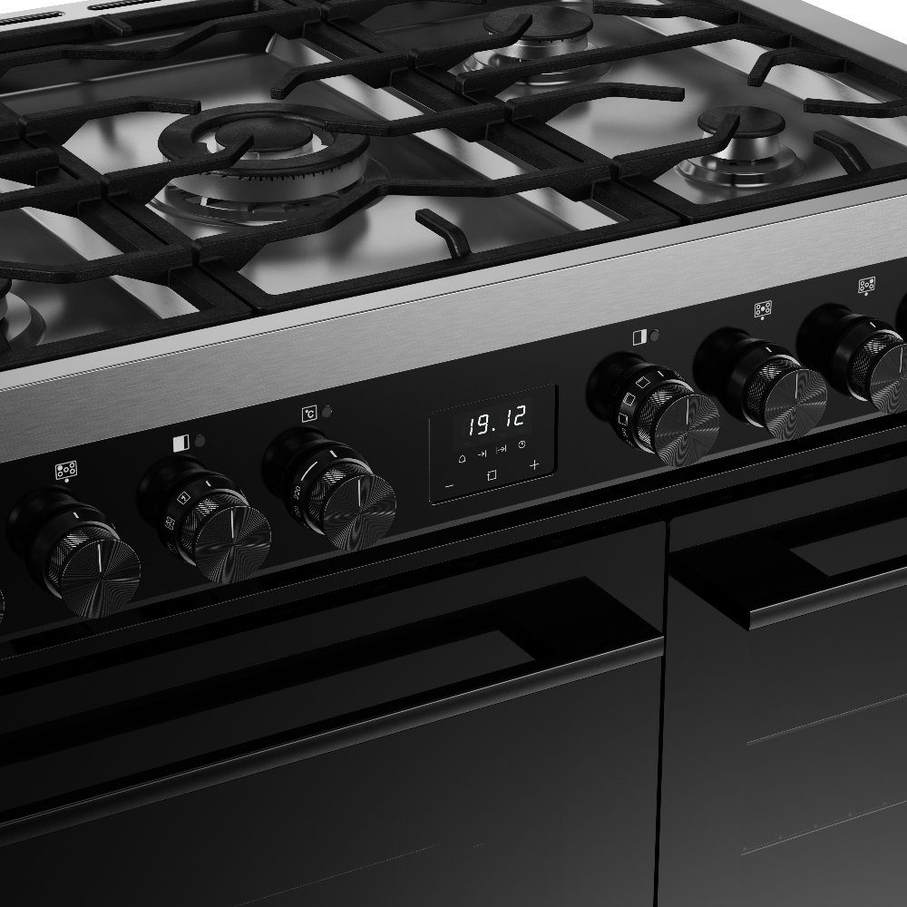 Belling Vision 90DF Twin Cavity Dual Fuel Range Cooker 444412043 - BLACK Belling Vision 90DF Twin Cavity Dual Fuel Range Cooker 444412043 - BLACK