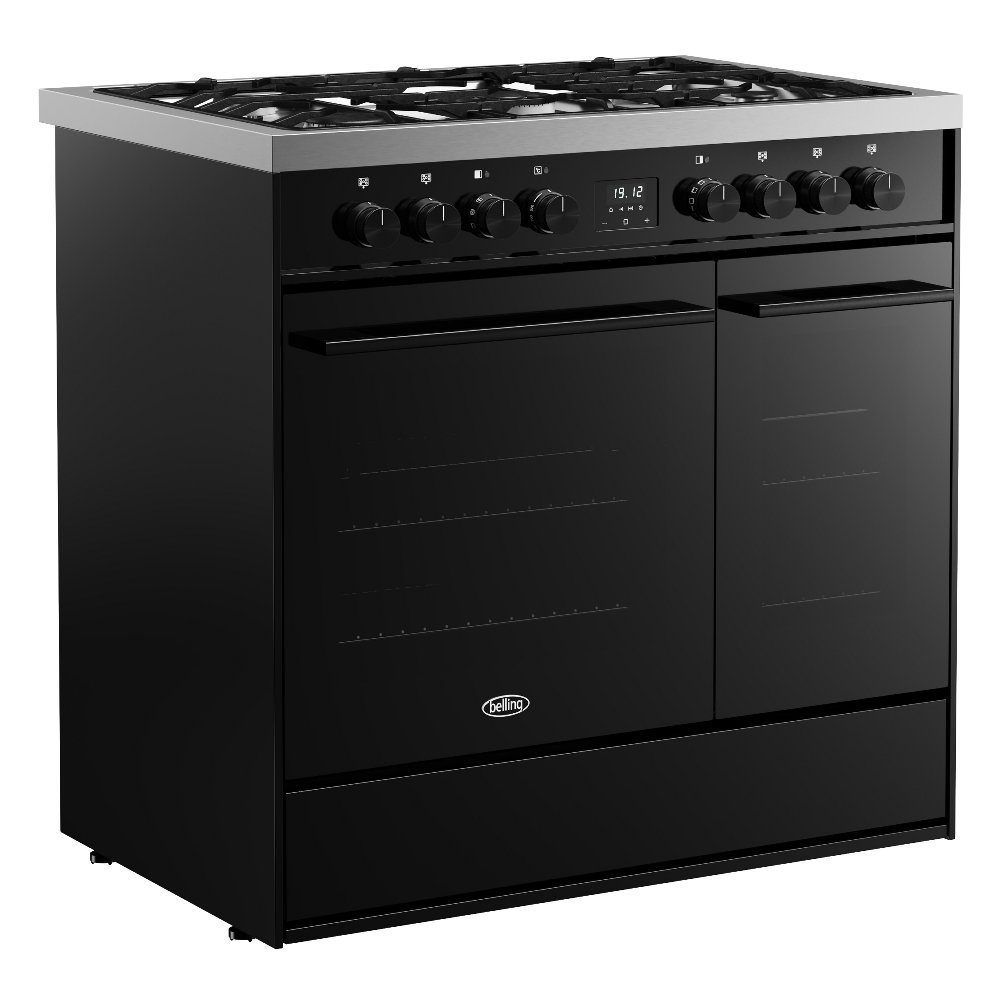 Belling Vision 90DF Twin Cavity Dual Fuel Range Cooker 444412043 - BLACK Belling Vision 90DF Twin Cavity Dual Fuel Range Cooker 444412043 - BLACK