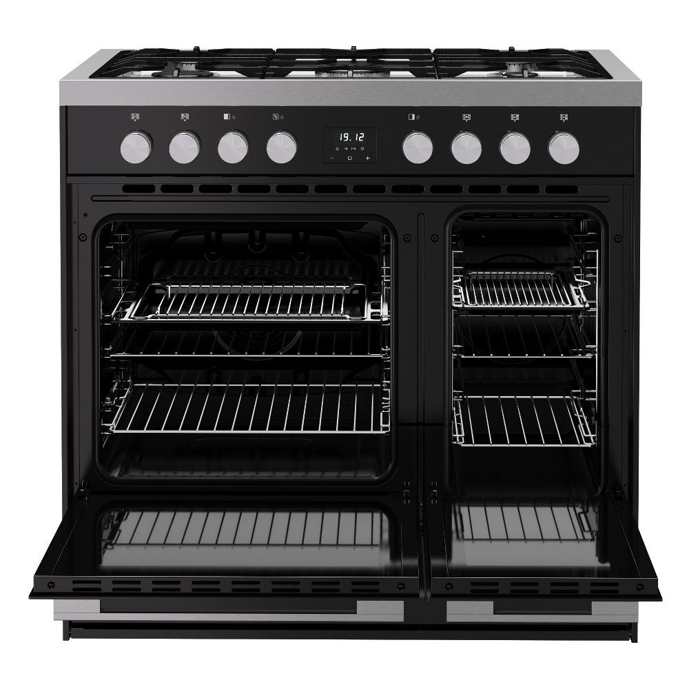 Belling Vision 90DF Twin Cavity Dual Fuel Range Cooker 444412044 - BLACK Belling Vision 90DF Twin Cavity Dual Fuel Range Cooker 444412044 - BLACK
