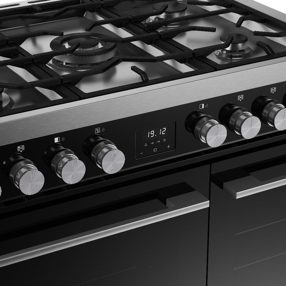 Belling Vision 90DF Twin Cavity Dual Fuel Range Cooker 444412044 - BLACK Belling Vision 90DF Twin Cavity Dual Fuel Range Cooker 444412044 - BLACK