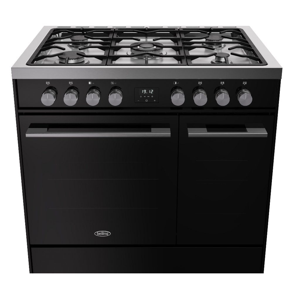 Belling Vision 90DF Twin Cavity Dual Fuel Range Cooker 444412044 - BLACK Belling Vision 90DF Twin Cavity Dual Fuel Range Cooker 444412044 - BLACK