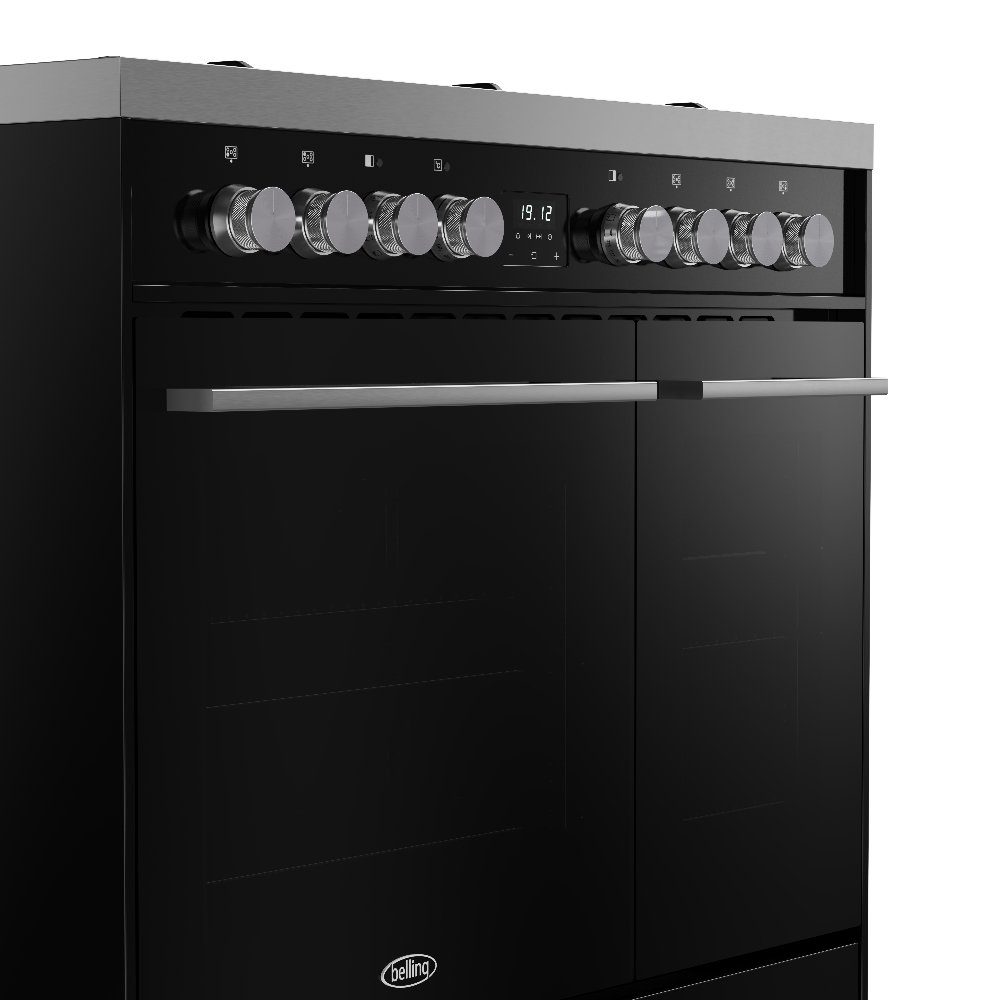 Belling Vision 90DF Twin Cavity Dual Fuel Range Cooker 444412044 - BLACK Belling Vision 90DF Twin Cavity Dual Fuel Range Cooker 444412044 - BLACK