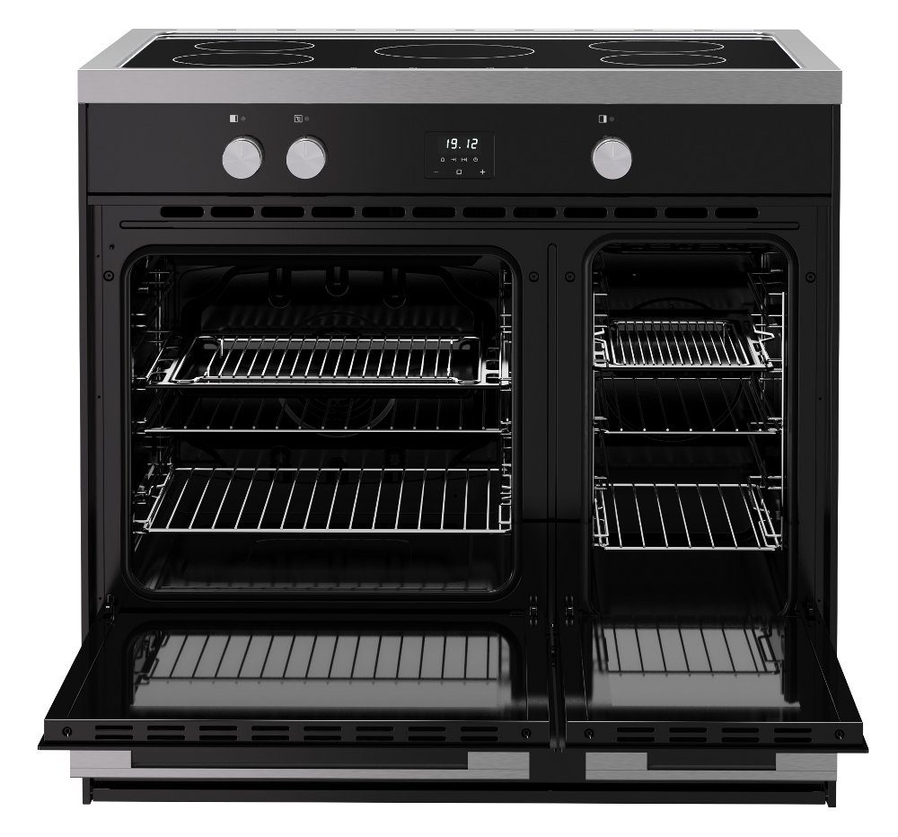 Belling Vision 90EI Twin Cavity Induction Range Cooker 444412046 - BLACK Belling Vision 90EI Twin Cavity Induction Range Cooker 444412046 - BLACK