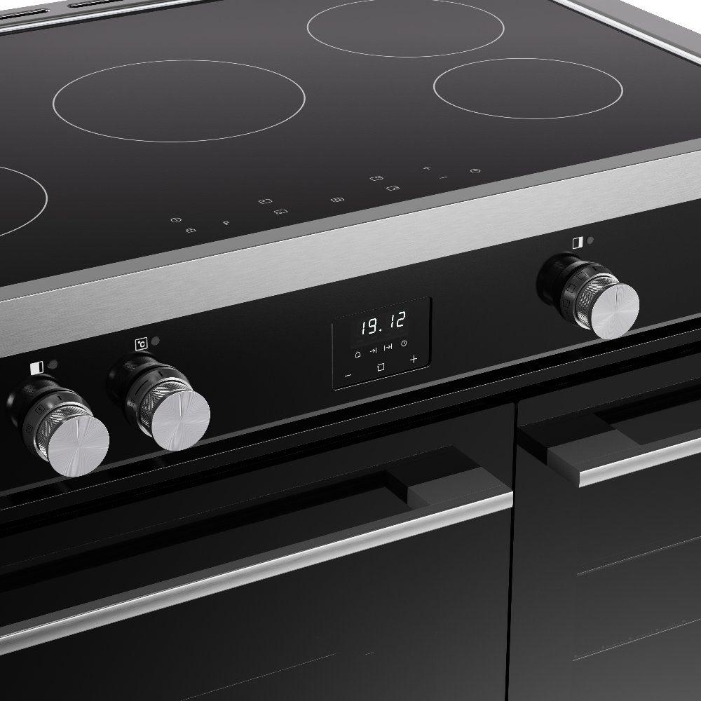 Belling Vision 90EI Twin Cavity Induction Range Cooker 444412046 - BLACK Belling Vision 90EI Twin Cavity Induction Range Cooker 444412046 - BLACK