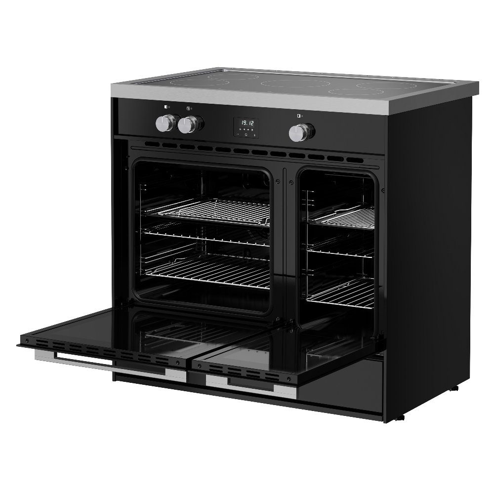 Belling Vision 90EI Twin Cavity Induction Range Cooker 444412046 - BLACK Belling Vision 90EI Twin Cavity Induction Range Cooker 444412046 - BLACK