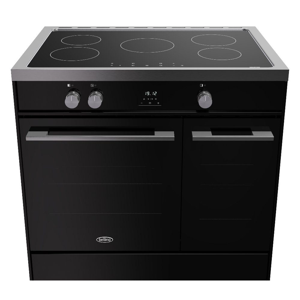Belling Vision 90EI Twin Cavity Induction Range Cooker 444412046 - BLACK Belling Vision 90EI Twin Cavity Induction Range Cooker 444412046 - BLACK