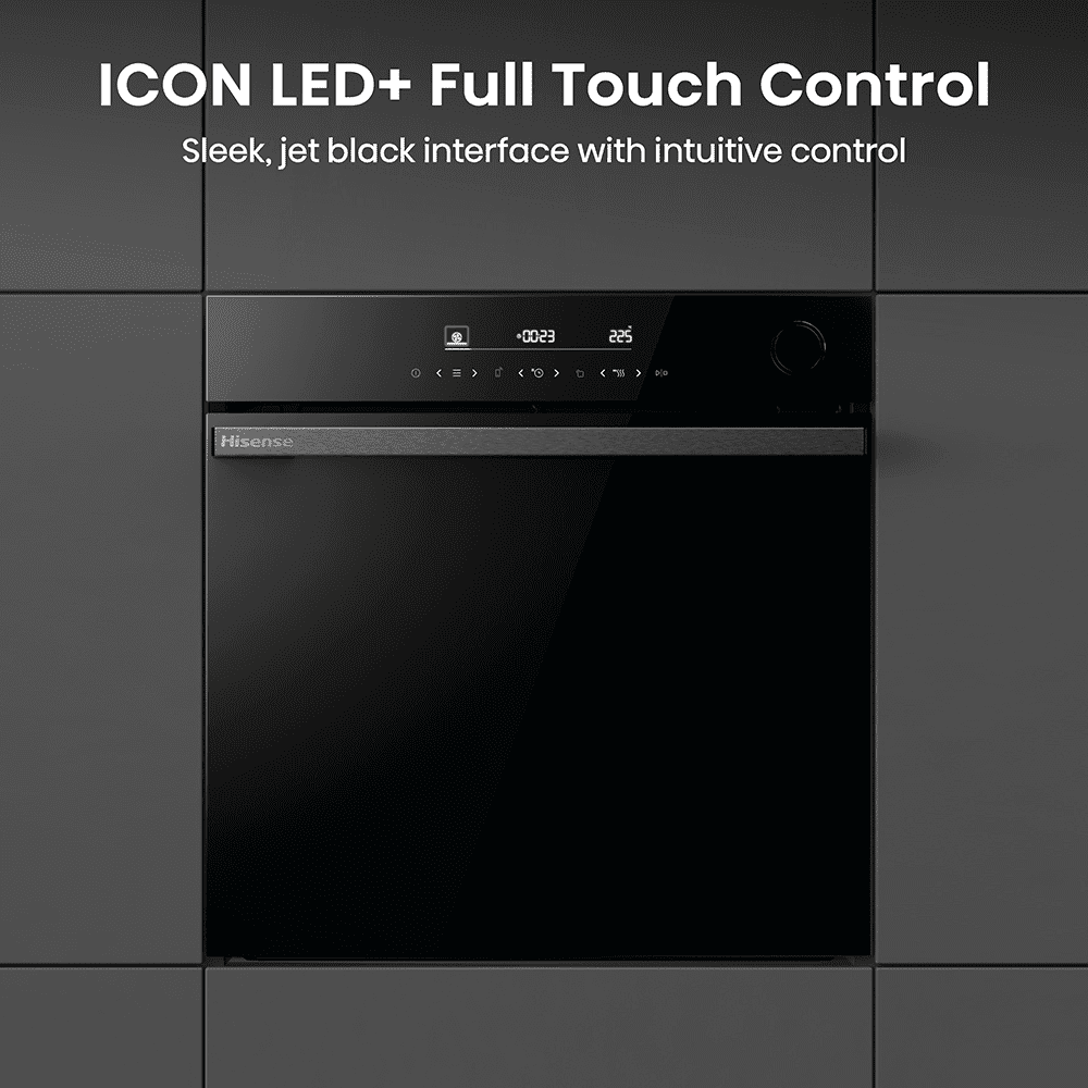 Hisense Hi6 BlackLine Pyrolytic Multifunction Steam Add Single Oven BSA66346PDBGUK - Black Hisense Hi6 BlackLine Pyrolytic Multifunction Steam Add Single Oven BSA66346PDBGUK - Black