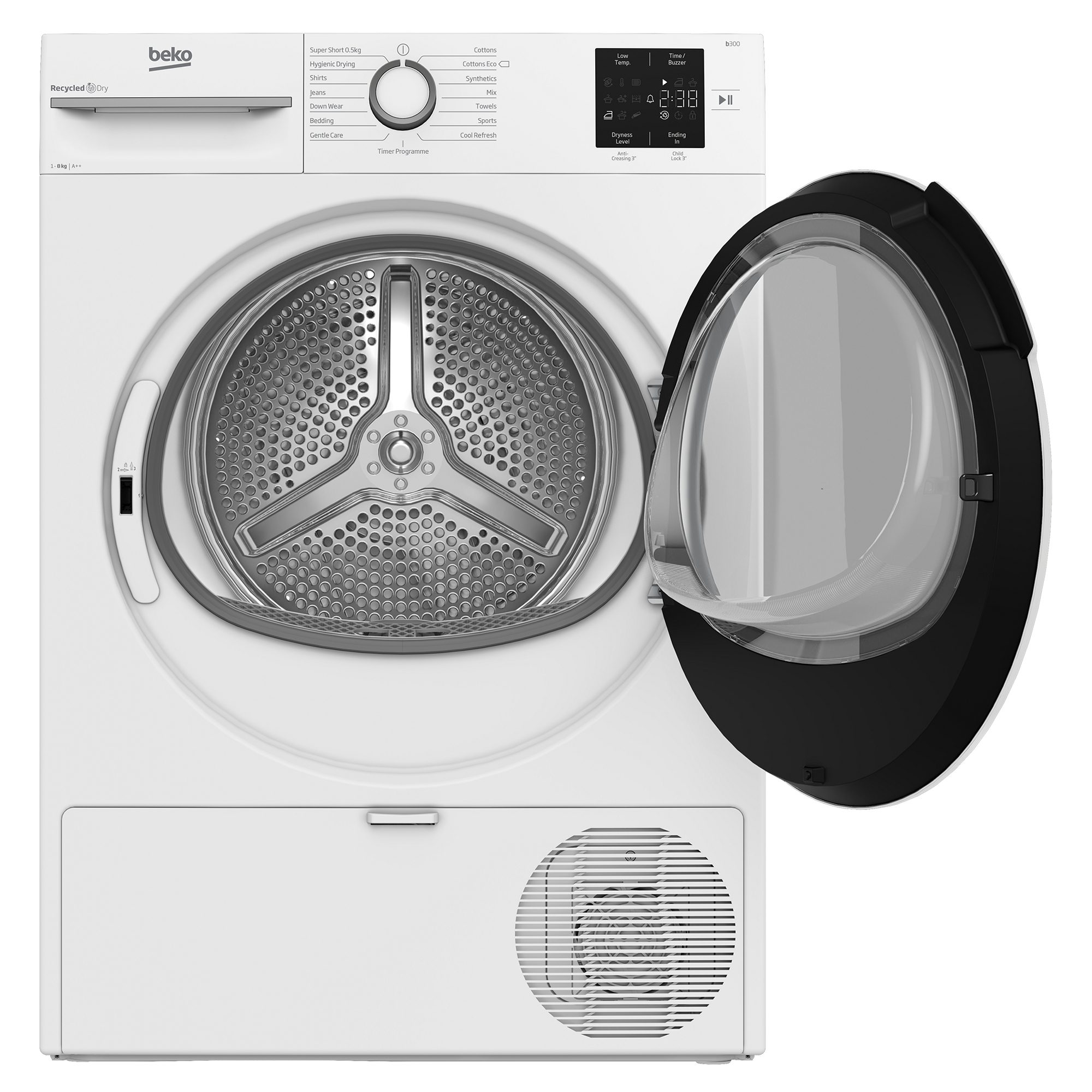 Beko 8kg Heat Pump Condenser Dryer BMN3T3823W - White Beko 8kg Heat Pump Condenser Dryer BMN3T3823W - White