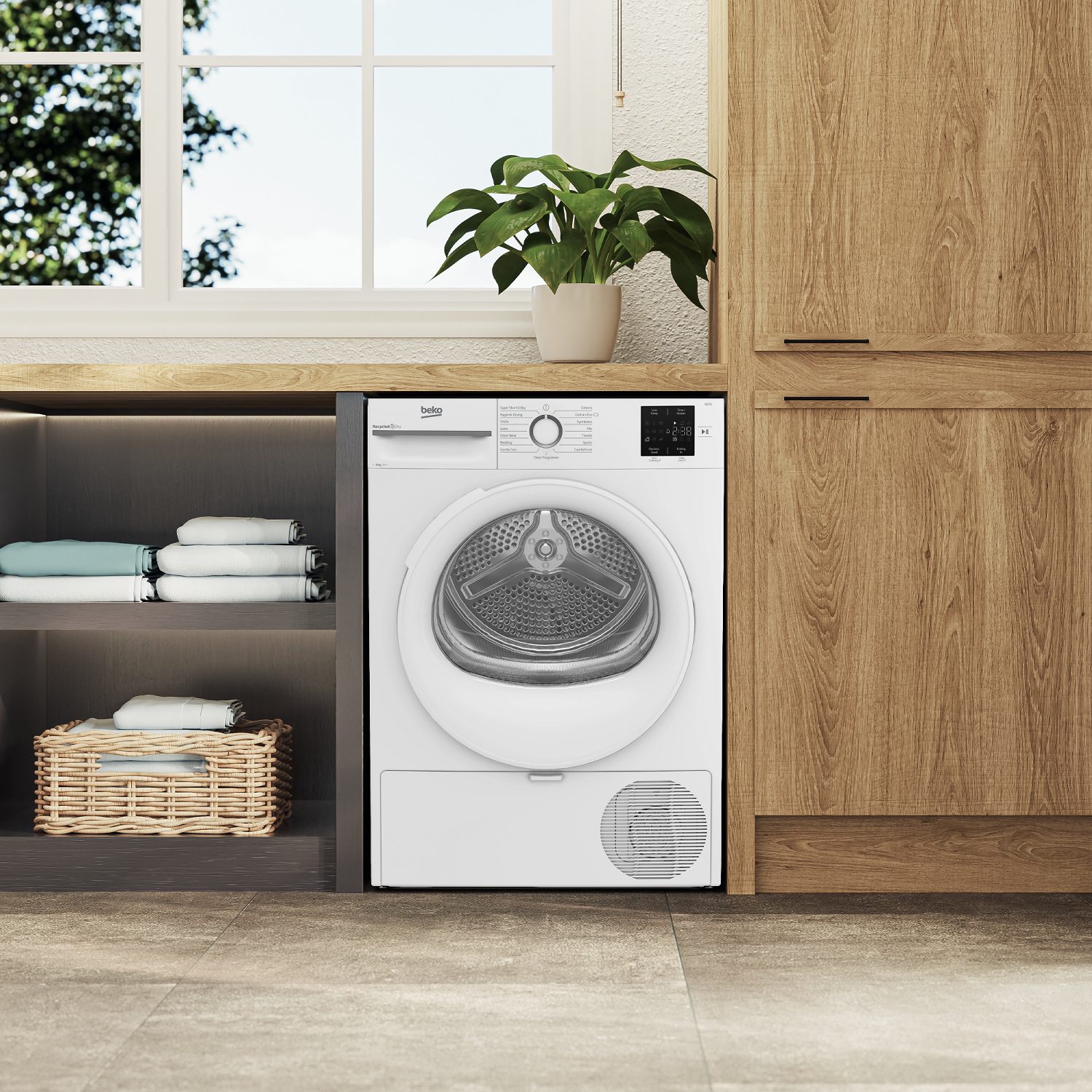 Beko 8kg Heat Pump Condenser Dryer BMN3T3823W - White Beko 8kg Heat Pump Condenser Dryer BMN3T3823W - White