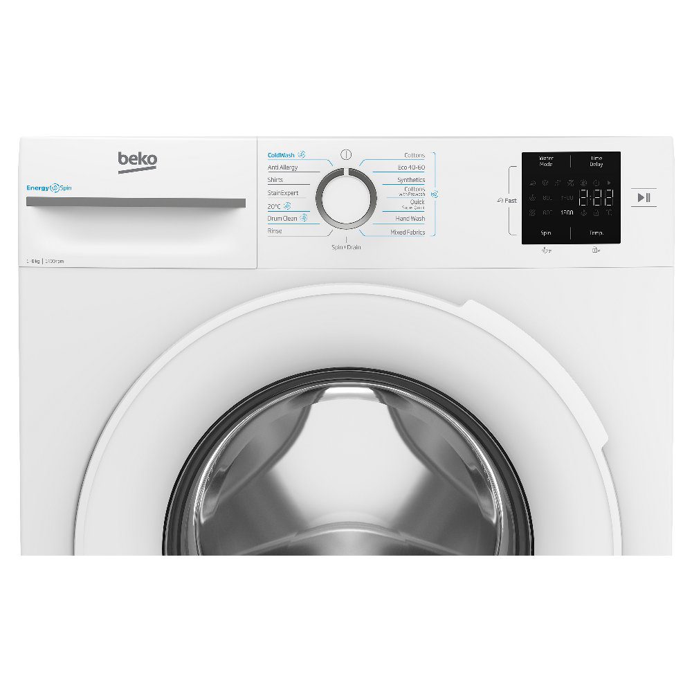 Beko 8kg Washing Machine 1400rpm BMN3WT3841W - White Beko 8kg Washing Machine 1400rpm BMN3WT3841W - White
