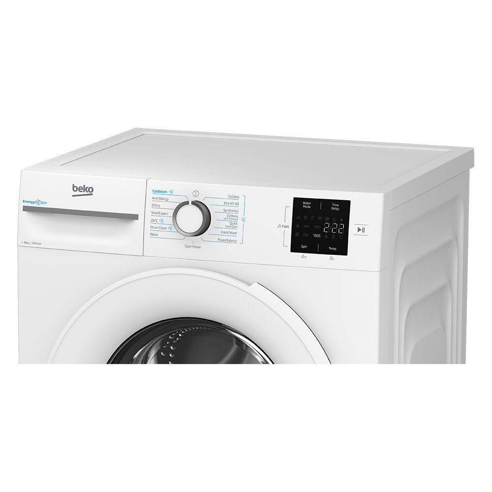 Beko 8kg Washing Machine 1400rpm BMN3WT3841W - White Beko 8kg Washing Machine 1400rpm BMN3WT3841W - White