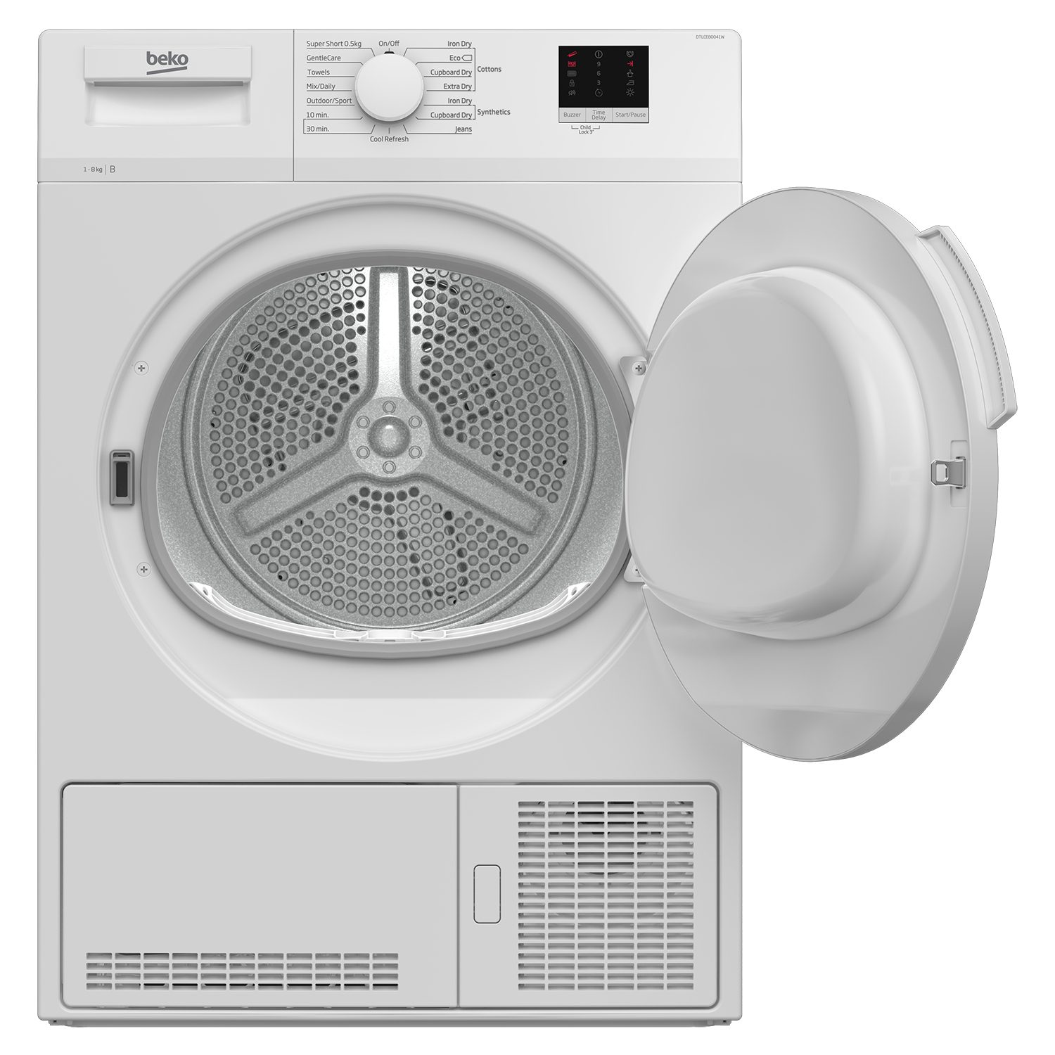 Beko 8kg Condenser Dryer DTLCE80041W - White Beko 8kg Condenser Dryer DTLCE80041W - White