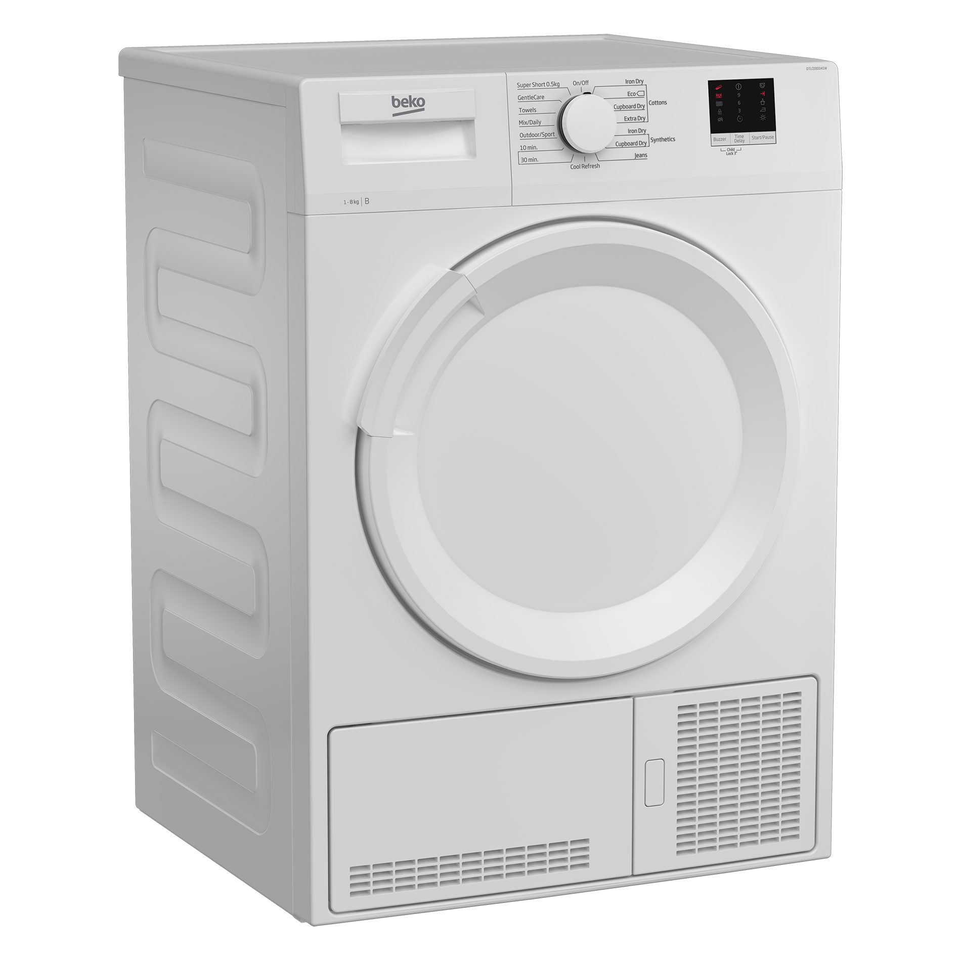 Beko 8kg Condenser Dryer DTLCE80041W - White Beko 8kg Condenser Dryer DTLCE80041W - White