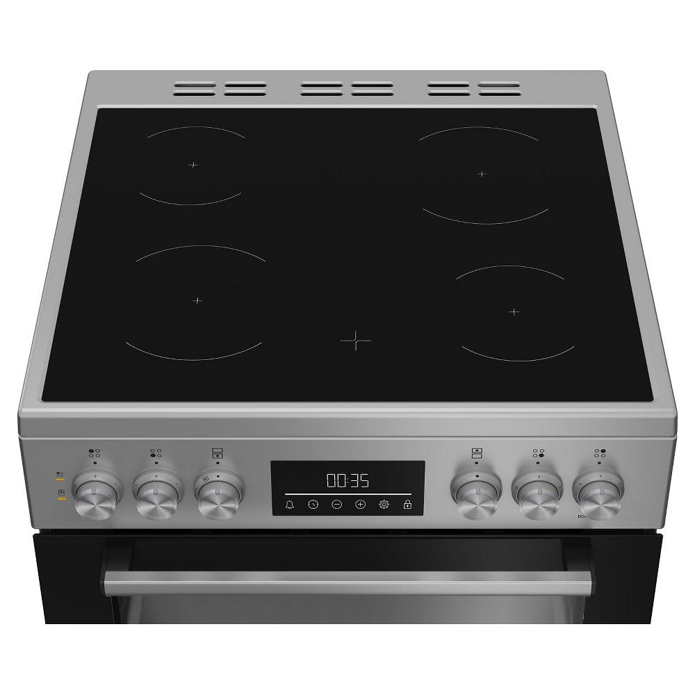Beko 60cm Freestanding Ceramic Cooker EDC6731S - Silver Beko 60cm Freestanding Ceramic Cooker EDC6731S - Silver