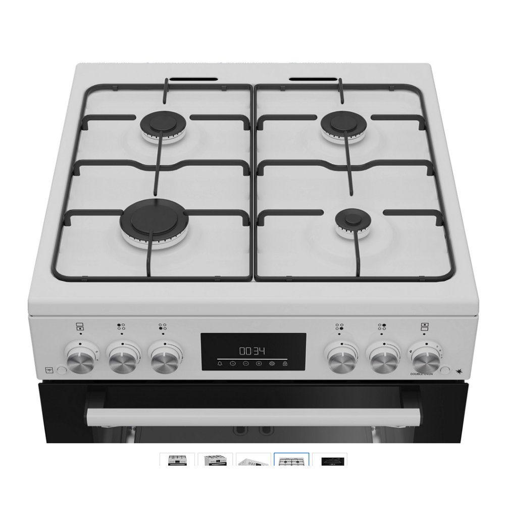 Beko 60cm Freestanding Gas Cooker EDG6231W - White Beko 60cm Freestanding Gas Cooker EDG6231W - White