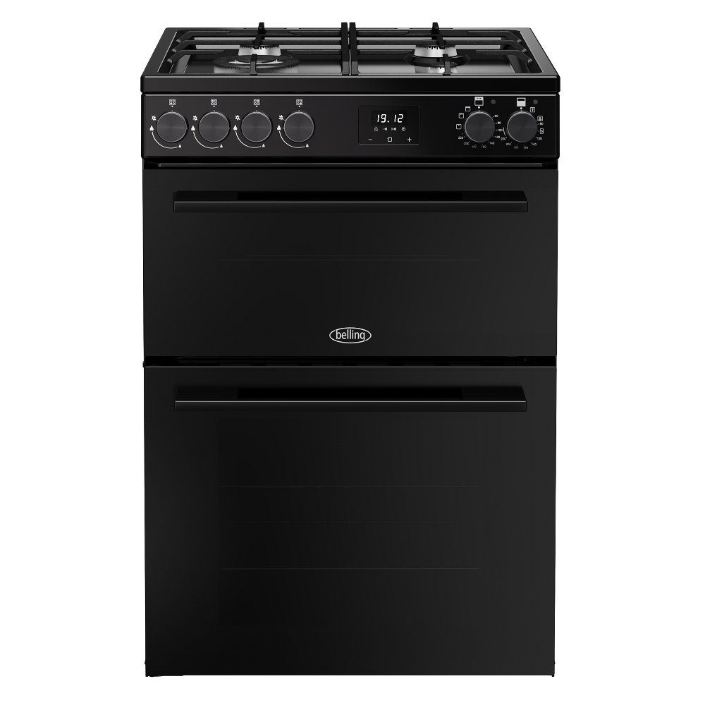 Belling Vision 60DF Twin Cavity Dual Fuel Freestanding Cooker 444412047 - Black