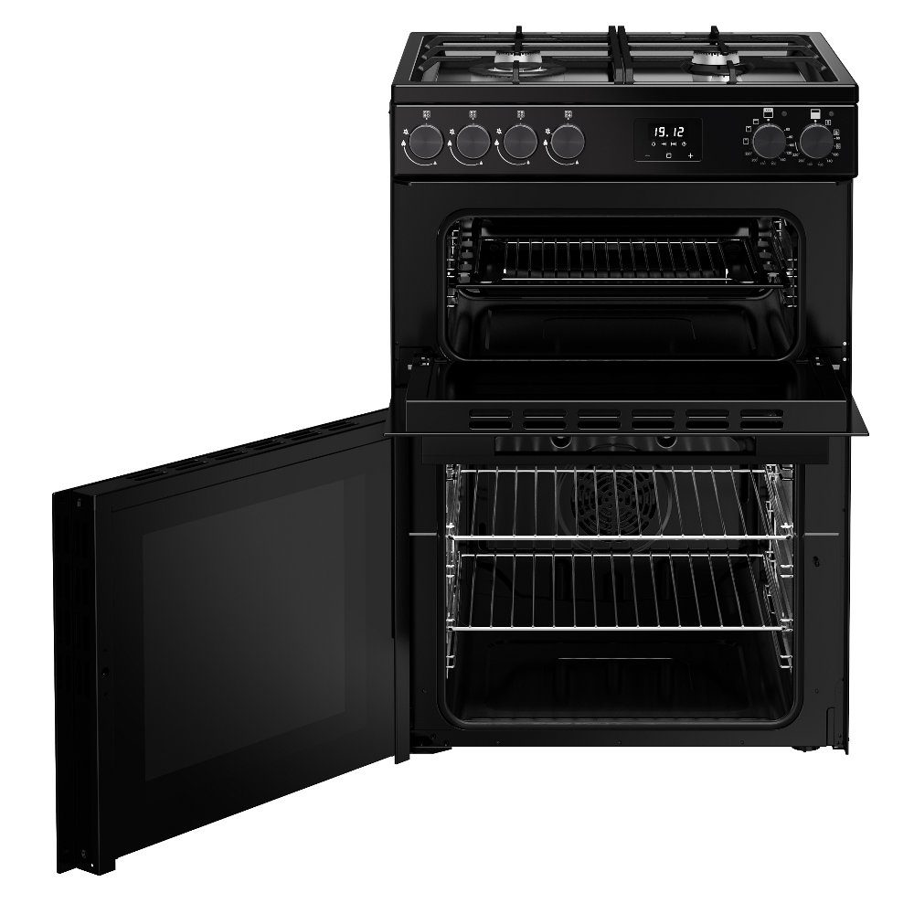 Belling Vision 60DF Twin Cavity Dual Fuel Freestanding Cooker 444412047 - Black Belling Vision 60DF Twin Cavity Dual Fuel Freestanding Cooker 444412047 - Black
